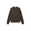 Sweat-shirt ras-du-cou oversize manche raglan en molleton de coton bio gris charbon
