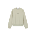 Sweat-shirt ras-du-cou oversize coton beige avec imprimé « Blurred Compass » flouté dos