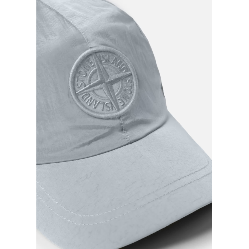 Casquette STONE ISLAND nylon ECONYL® gris cendré broderie logo Compass