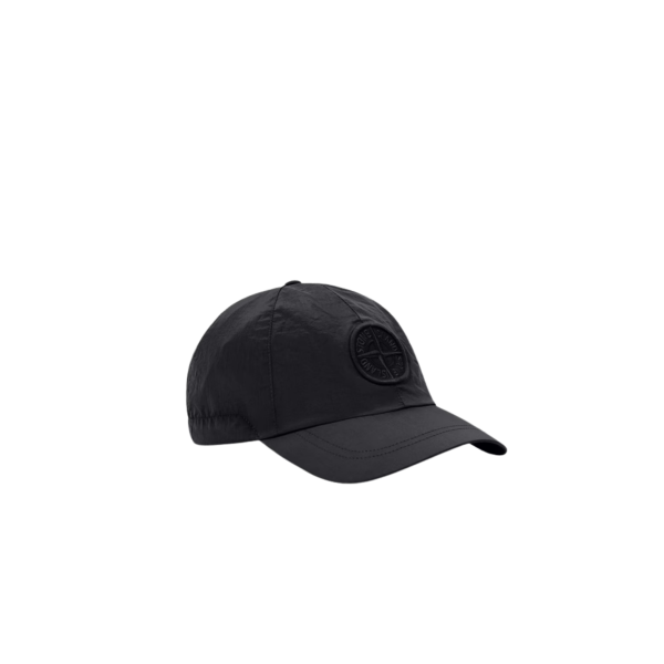 Casquette STONE ISLAND nylon ECONYL® noir broderie logo Compass