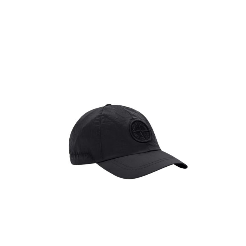 Casquette STONE ISLAND nylon ECONYL® noir broderie logo Compass