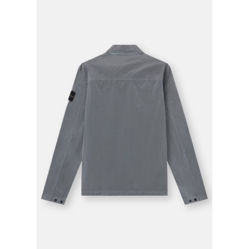 Veste Sur chemise STONE ISLAND zippée en Nylon Metal gris cendré