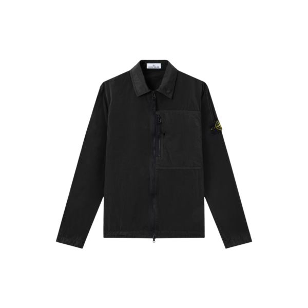 Veste Sur chemise zippée en Nylon Métal ECONYL®  noir