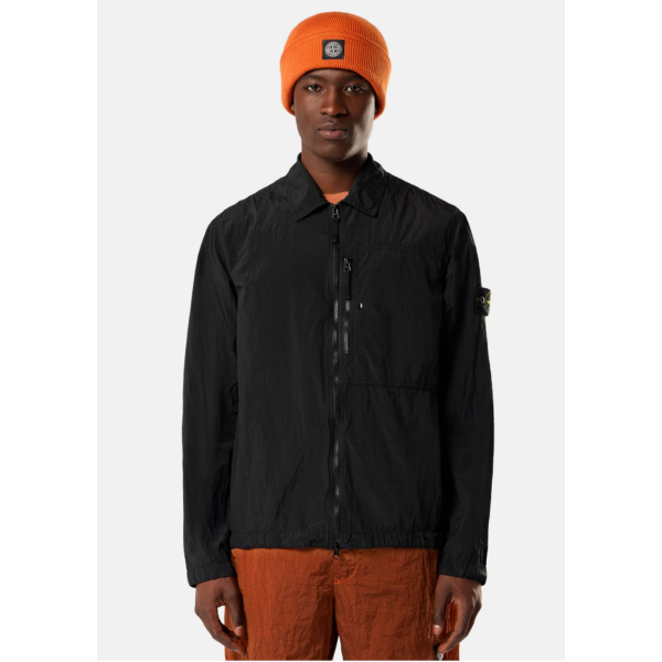 Veste Sur chemise zippée en Nylon Métal ECONYL®  noir
