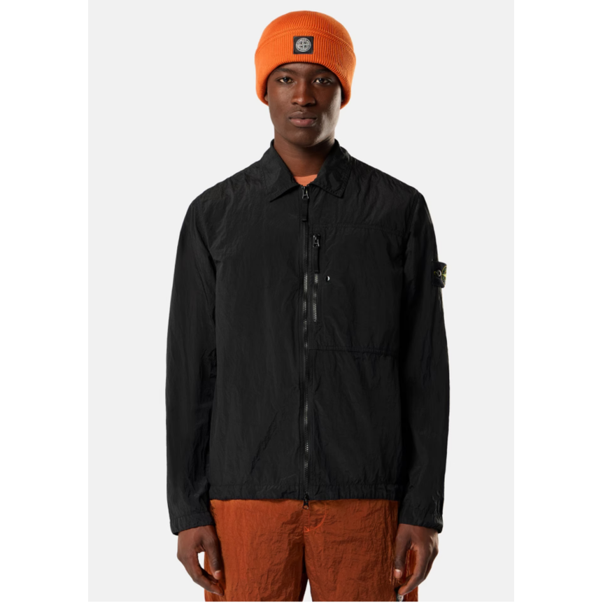 Veste Sur chemise zippée en Nylon Métal ECONYL®  noir
