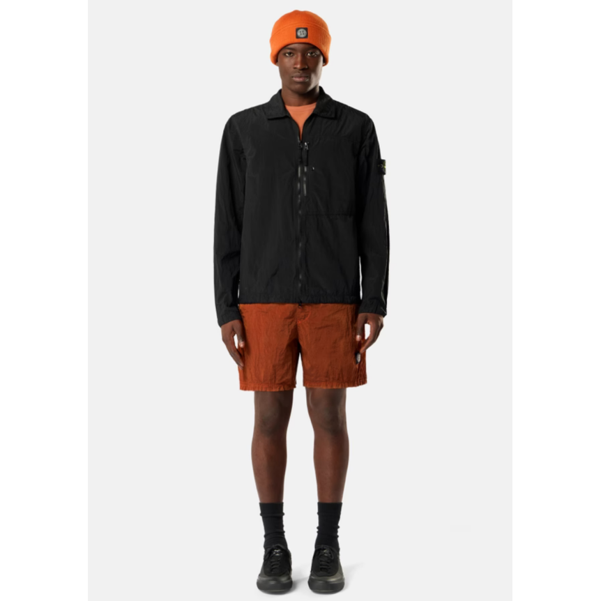 Veste Sur chemise zippée en Nylon Métal ECONYL®  noir