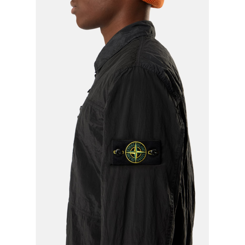 Veste Sur chemise zippée en Nylon Métal ECONYL®  noir