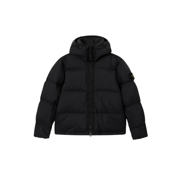 Doudoune à capuche STONE ISLAND nylon ripstop CORDURA® noir