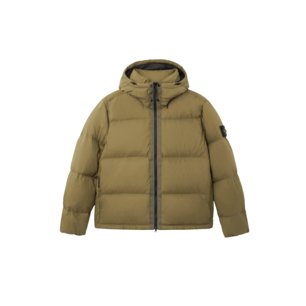 Doudoune à capuche STONE ISLAND nylon ripstop CORDURA® kaki