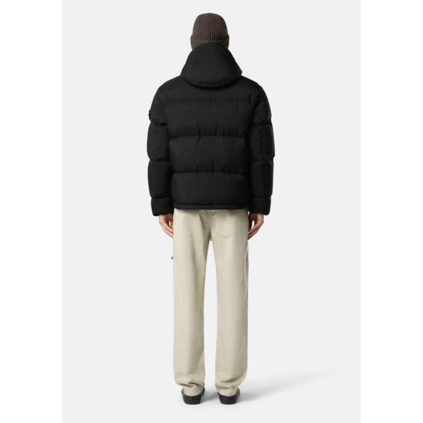 Doudoune à capuche STONE ISLAND nylon ripstop CORDURA® noir