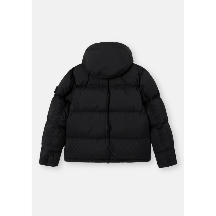 Doudoune à capuche STONE ISLAND nylon ripstop CORDURA® noir