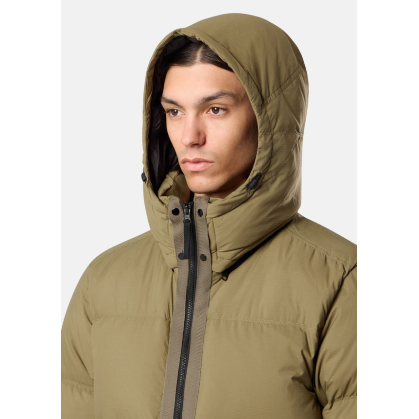 Doudoune à capuche STONE ISLAND nylon ripstop CORDURA® kaki