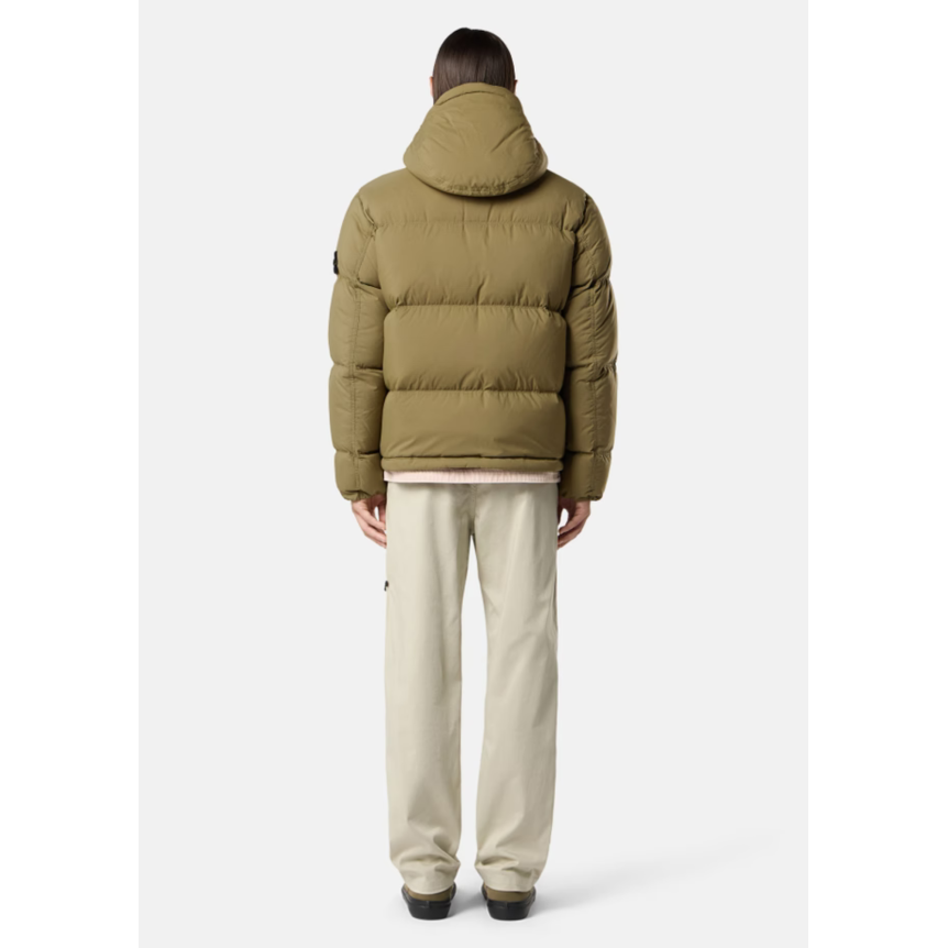 Doudoune à capuche STONE ISLAND nylon ripstop CORDURA® kaki