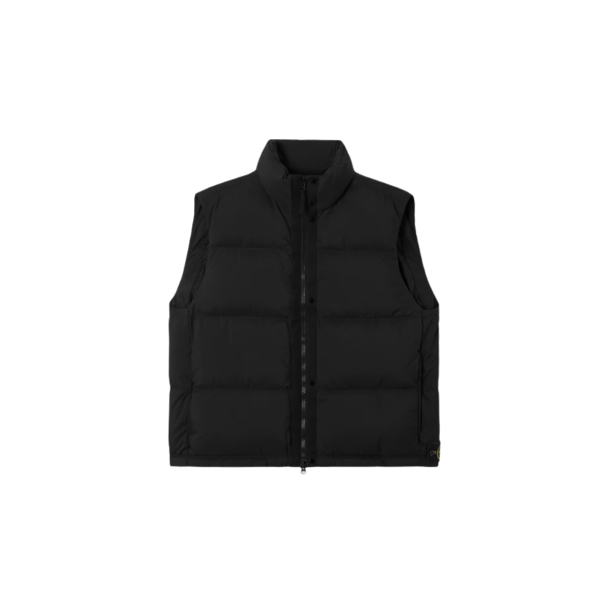 Gilet Doudoune sans manches STONE ISLAND poches zippées nylon Cordura® noir