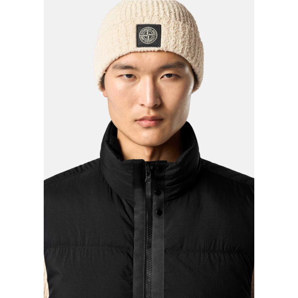 Gilet Doudoune sans manches STONE ISLAND poches zippées nylon Cordura® noir