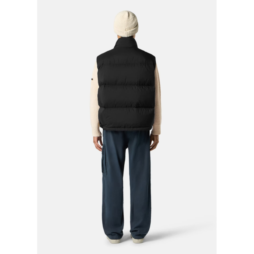 Gilet Doudoune sans manches STONE ISLAND poches zippées nylon Cordura® noir
