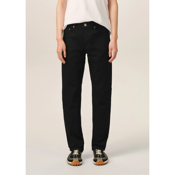 Jean AMI Paris coupe classique en denim brut de coton noir