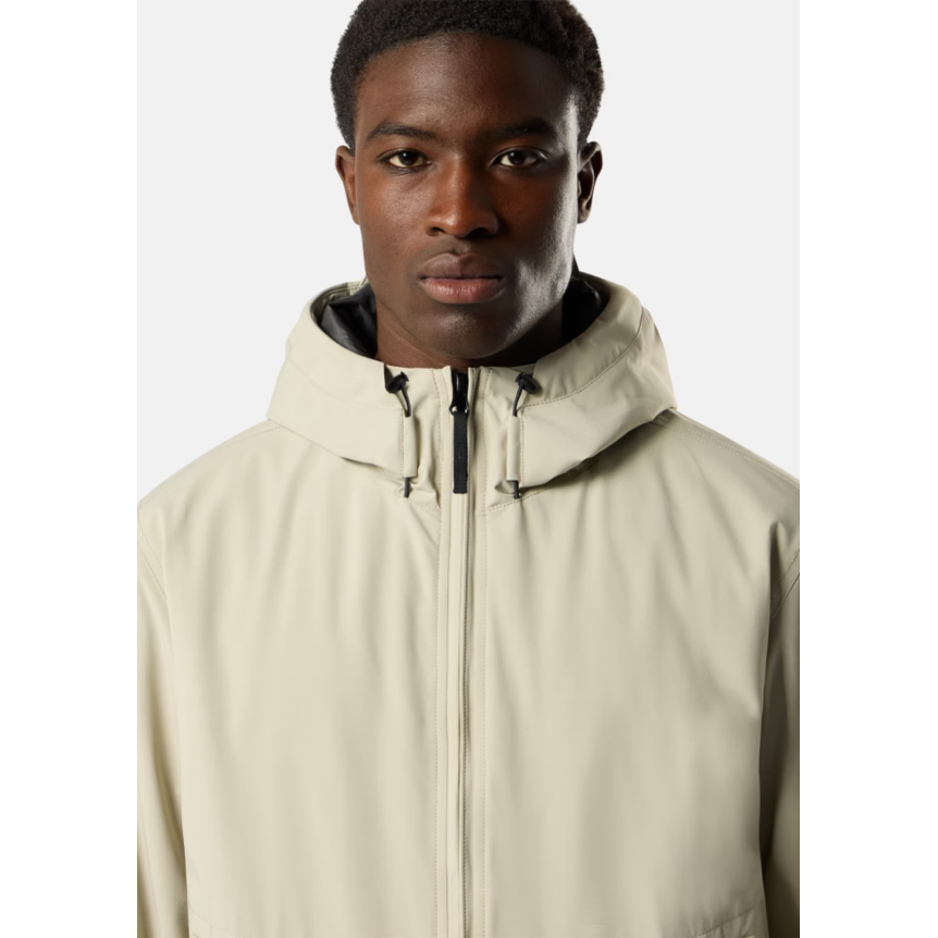 Veste zippée à capuche STONE ISLAND coupe vent Shell primaloft beige