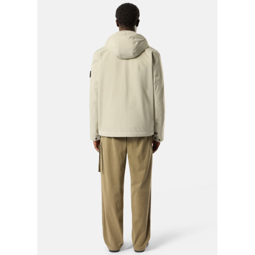 Veste zippée à capuche STONE ISLAND coupe vent Shell primaloft beige
