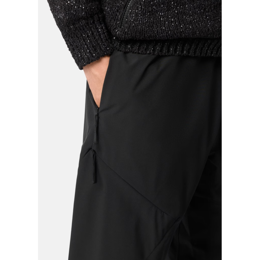 Pantalon technique STONE ISLAND regular coton stretch noir poche zippée