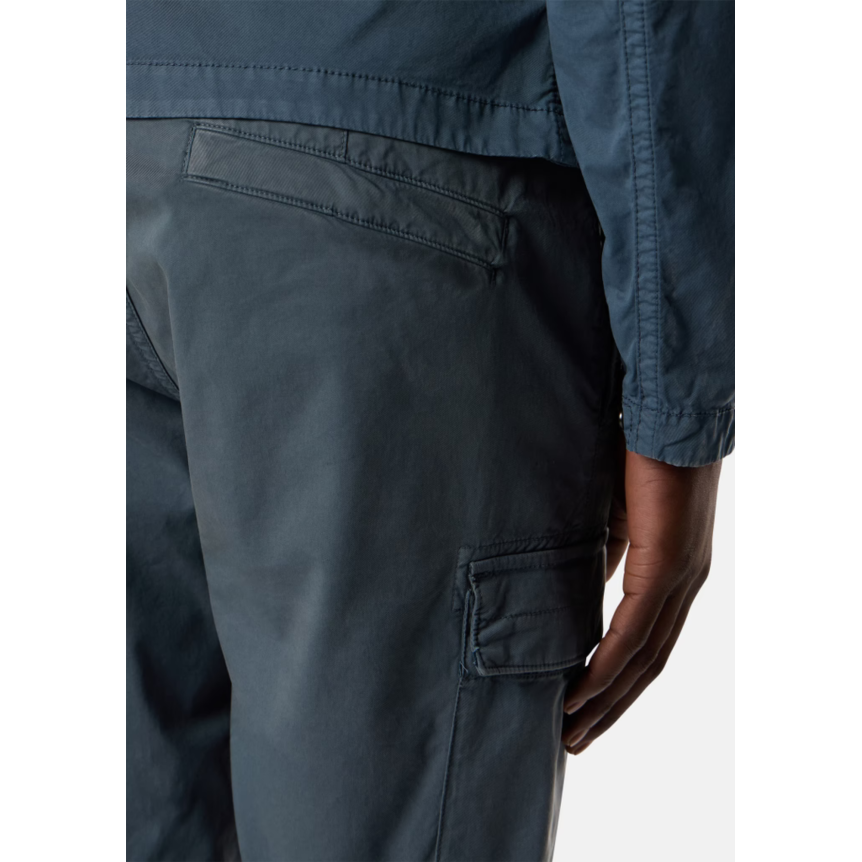 Pantalon STONE ISLAND cargo regular sergé coton extensible bleu ardoise