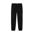 Pantalon cargo regular sergé coton extensible noir