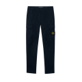 Pantalon cargo regular sergé coton extensible bleu marine