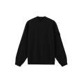 Sweat shirt col rond molleton de coton noir logo noir Ghost collection