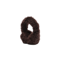 Cache oreilles en agneau shearling marron chocolat