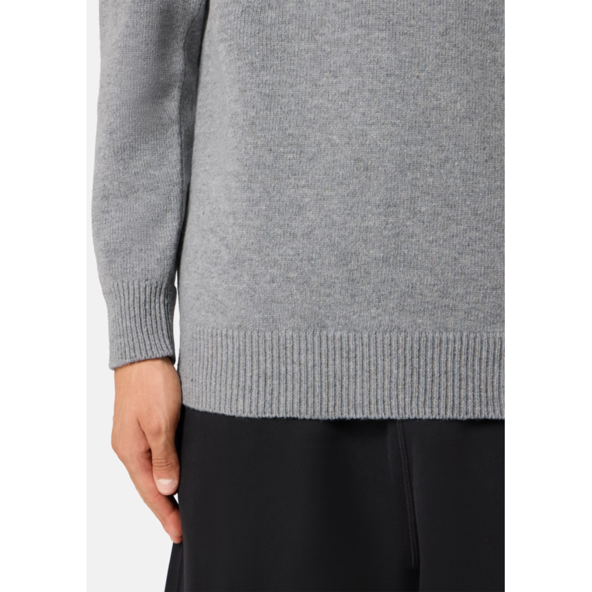 Pull col rond STONE ISLAND laine vierge agneau gris chiné