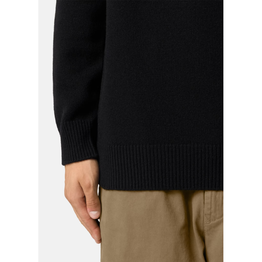 Pull col rond STONE ISLAND laine vierge agneau noir