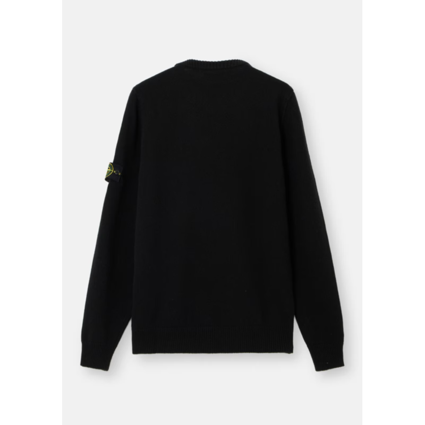 Pull col rond STONE ISLAND laine vierge agneau noir