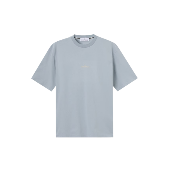 T-shirt col rond STONE ISLAND en jersey de coton bio gris imprimé "désert"