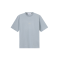 T-shirt col rond en jersey de coton bio gris imprimé "désert"