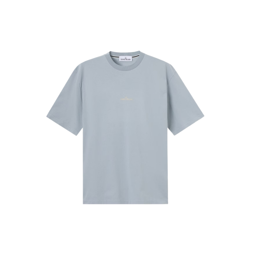 T-shirt col rond STONE ISLAND en jersey de coton bio gris imprimé "désert"