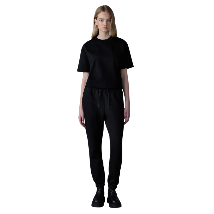 T-shirt col rond MACKAGE Tee-R coton bio noir logo gomme