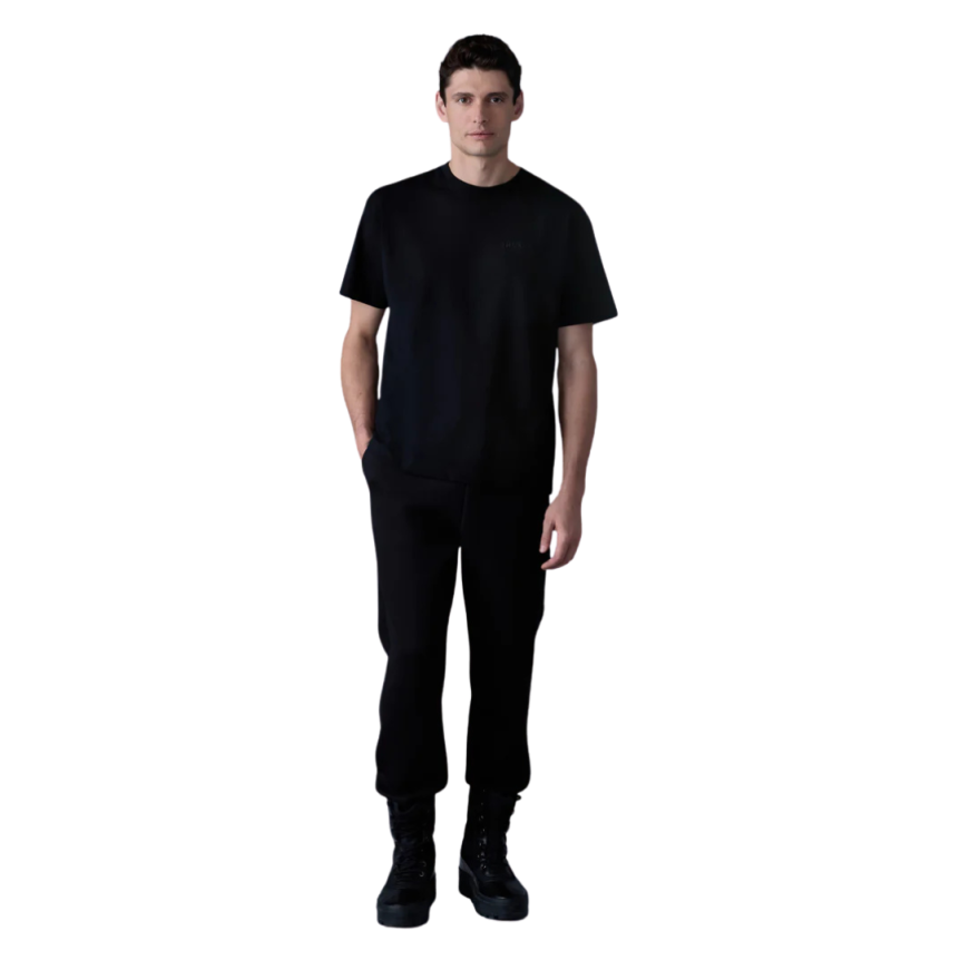 T-shirt col rond MACKAGE Tee-R coton bio noir logo gomme