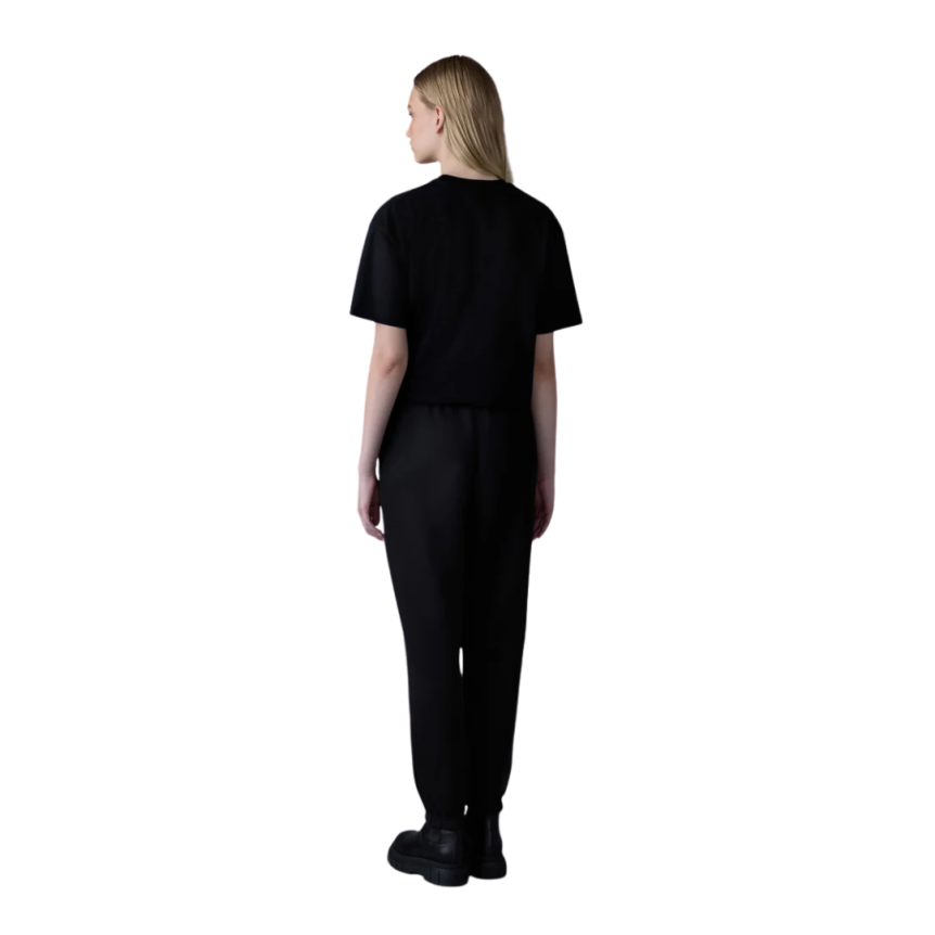 T-shirt col rond MACKAGE Tee-R coton bio noir logo gomme