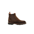 Bottine Boots Chelsea daim marron Colin bout fleuri perforé