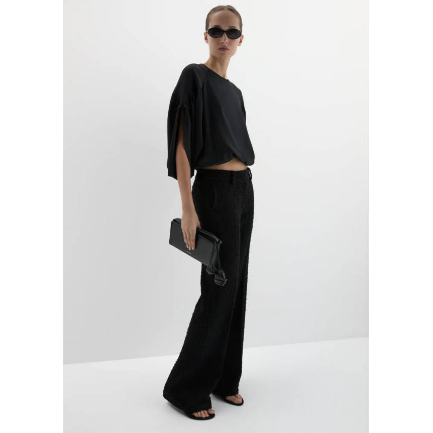 MAGDA BUTRYM Pantalon tailleur ajusté cachemire mélangé noir
