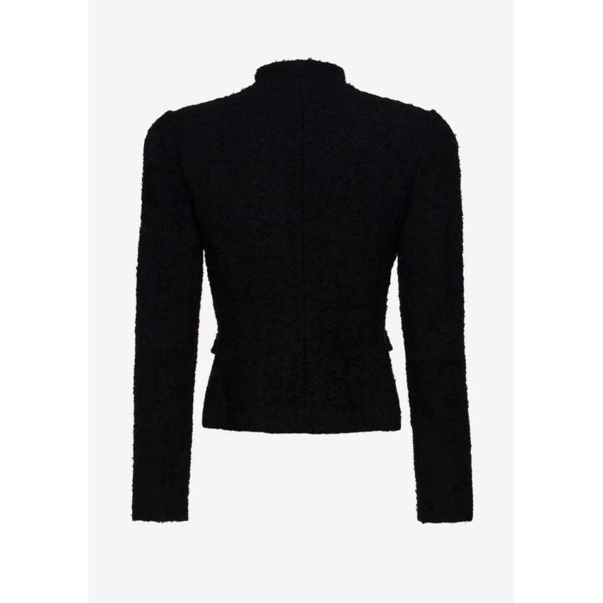 Blazer à col montant MAGDA BUTRYM laine mélangée bouclée noir