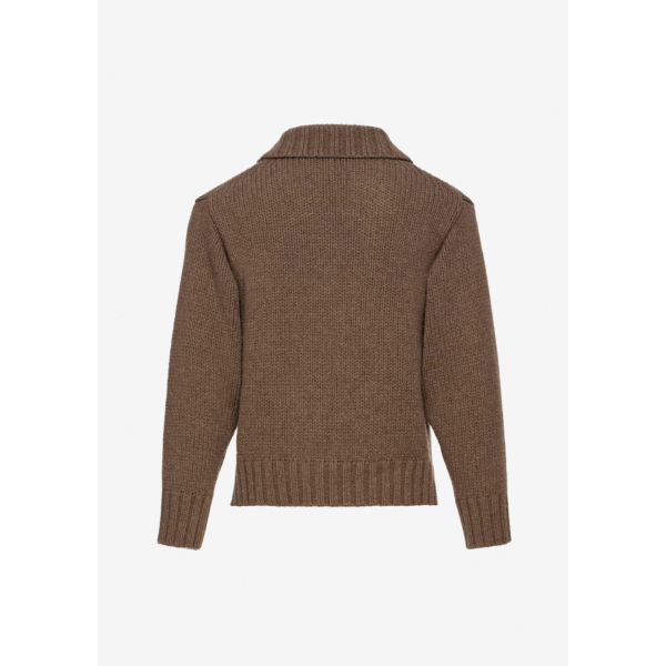 Pull col polo MAGDA BUTRYM en cachemire beige