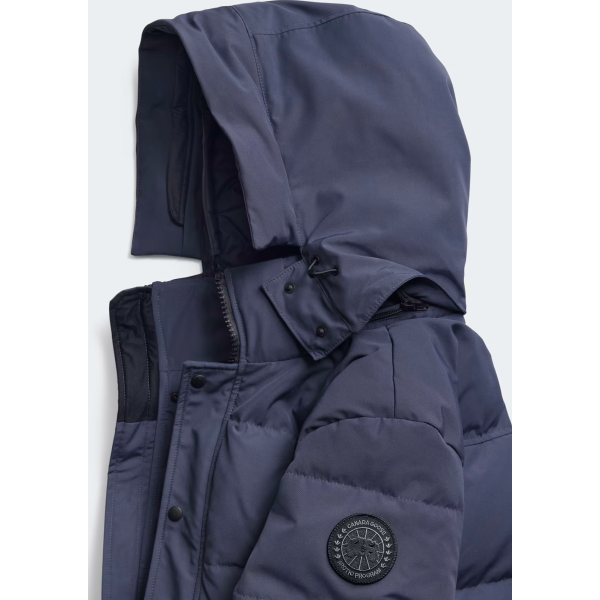 Parka CANADA GOOSE Wyndham capuche amovible nylon matelassé bleu jean black label