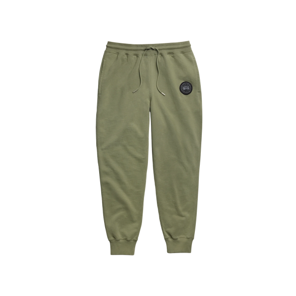 Bas de survetement jogging CANADA GOOSE Loon coton vert disque noir