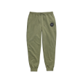 Bas de survetement jogging Loon coton vert disque noir