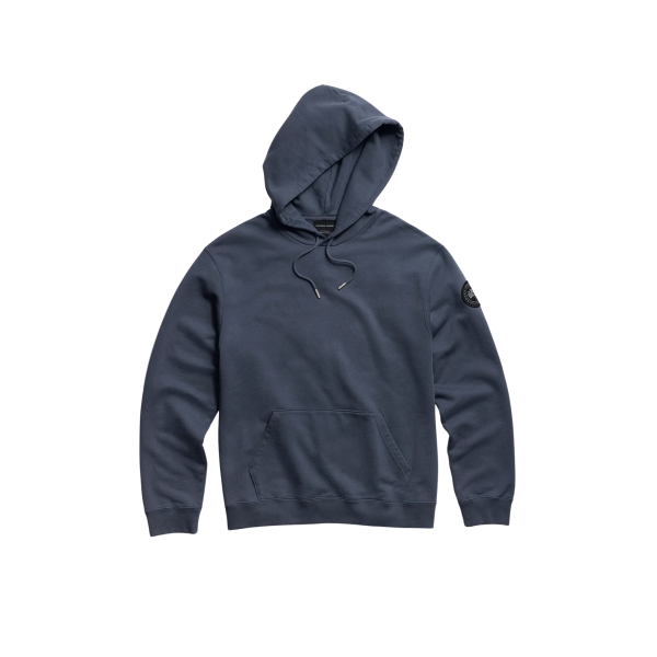Sweat-shirt à capuche CANADA GOOSE  Loon coton biologique éponge gris  bleu  disque noir