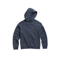 Sweat-shirt à capuche Loon coton biologique éponge gris  bleu disque noir
