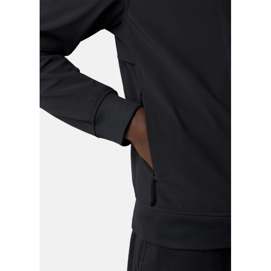 Blouson zippé à capuche STONE ISLAND SOFT SHELL-R_E.DYE® TECHNOLOGY noir