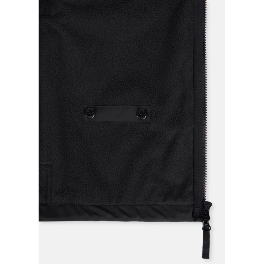 Blouson zippé à capuche STONE ISLAND SOFT SHELL-R_E.DYE® TECHNOLOGY noir