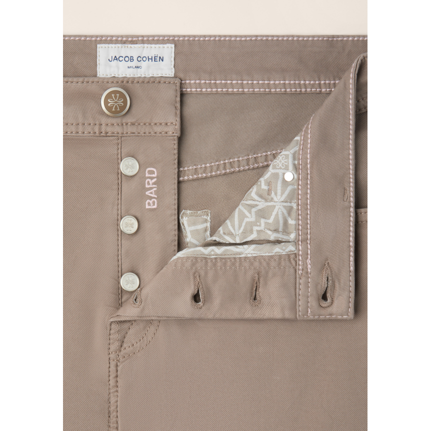 Pantalon JACOB COHEN Bard droit slim toile coton beige
